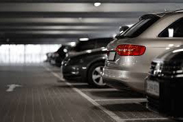 A photo of a residential lots car park in a multi storey building